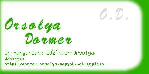 orsolya dormer business card